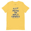 Charcoal Sketch Dreaming To Keep Moving The World Forward on Unisex Premium T-Shirt - 3XL-5XL