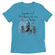 Remember Your Heritage Haiku With Trees on Unisex Tri-Blend Tee Shirt