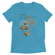 Matsuo Basho Haiku With Bonsai on Unisex Tri-Blend Tee Shirt