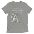 Lead By Example Haiku With Mountain Shrines on Unisex Tri-Blend Tee Shirt - XS-XL