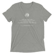 Binary Instructions To Keep Moving The World Forward With Venusian Earth In White on Unisex Tri-Blend Tee Shirt - 2XL-4XL