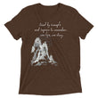 Lead By Example Haiku With Mountain Shrines on Unisex Tri-Blend Tee Shirt - 2XL-4XL