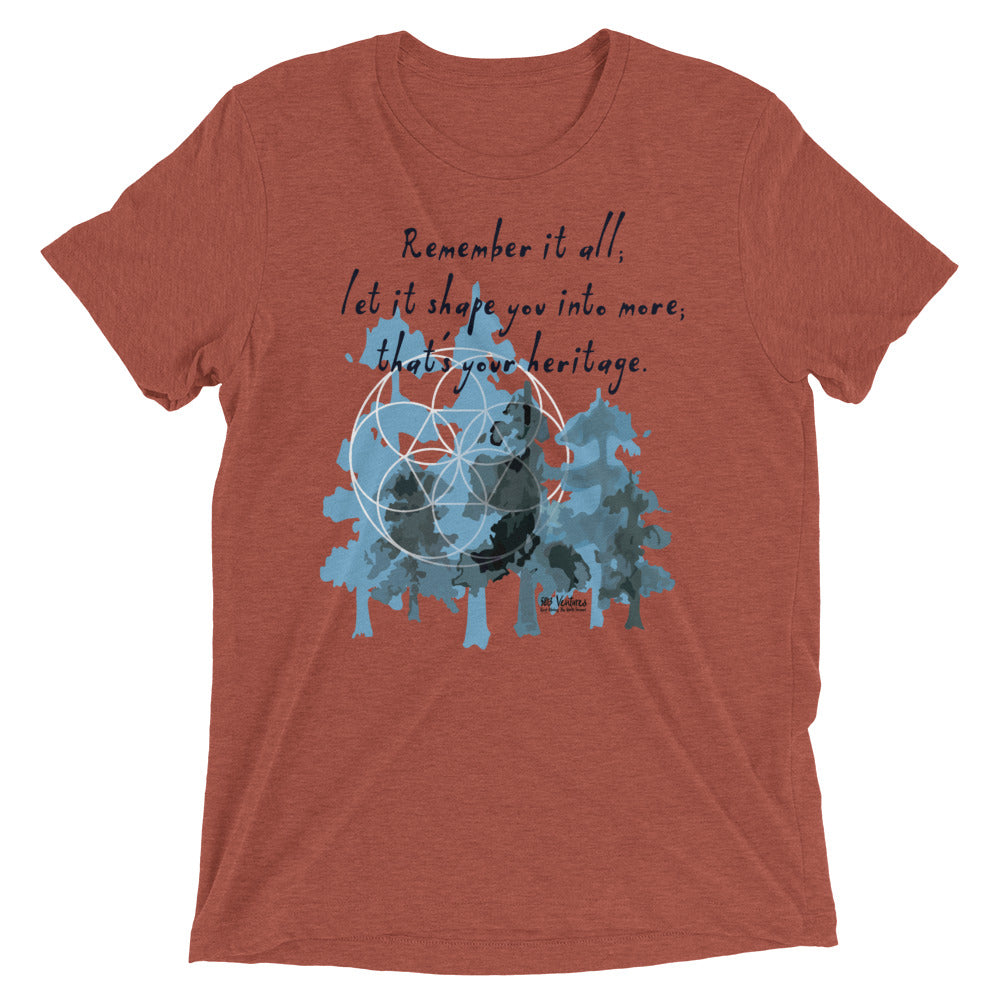 Remember Your Heritage Haiku With Trees on Unisex Tri-Blend Tee Shirt