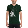 Lead By Example Haiku With Mountain Shrines on Unisex Tri-Blend Tee Shirt - XS-XL