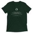 Binary Instructions To Keep Moving The World Forward With Vitruvian Earth In White on Unisex Tri-Blend Tee Shirt - XS-XL