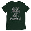 Charcoal Sketch Dreaming To Keep Moving The World Forward on Unisex Tri-Blend Tee Shirt - XS-L