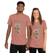 Matsuo Basho Haiku With Bonsai on Unisex Tri-Blend Tee Shirt