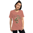 Matsuo Basho Haiku With Bonsai on Unisex Tri-Blend Tee Shirt