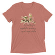 Sage Wisdom Haiku With Sparrow on Unisex Tri-Blend Tee Shirt