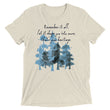 Remember Your Heritage Haiku With Trees on Unisex Tri-Blend Tee Shirt