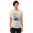 Dream Bigger Haiku With Mountains on Unisex Tri-Blend Tee Shirt