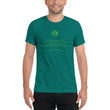 Binary Instructions To Keep Moving The World Forward With Venusian Earth In Green on Unisex Tri-Blend Tee Shirt