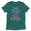 Charcoal Sketch Dreaming To Keep Moving The World Forward on Unisex Tri-Blend Tee Shirt - XL-4XL