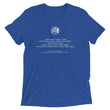 Binary Instructions To Keep Moving The World Forward With Venusian Earth In White on Unisex Tri-Blend Tee Shirt - 2XL-4XL