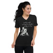 Lead By Example Haiku With Mountain Shrines on Unisex Short Sleeve V-Neck T-Shirt