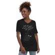 Walk With A Purpose Haiku With Dragonfly on Unisex Short Sleeve V-Neck T-Shirt