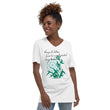 Always Better Haiku With Lilies on Unisex Short Sleeve V-Neck T-Shirt