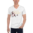 Life Is An Encore Haiku With Wren on Unisex Short Sleeve V-Neck T-Shirt