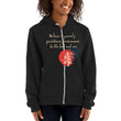 Believe To Win Haiku With Sun Tree on Unisex Zip Hoodie