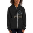 Always Win Now Haiku With Butterfly on Unisex Zip Hoodie