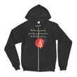 Believe To Win Haiku With Sun Tree on Unisex Zip Hoodie