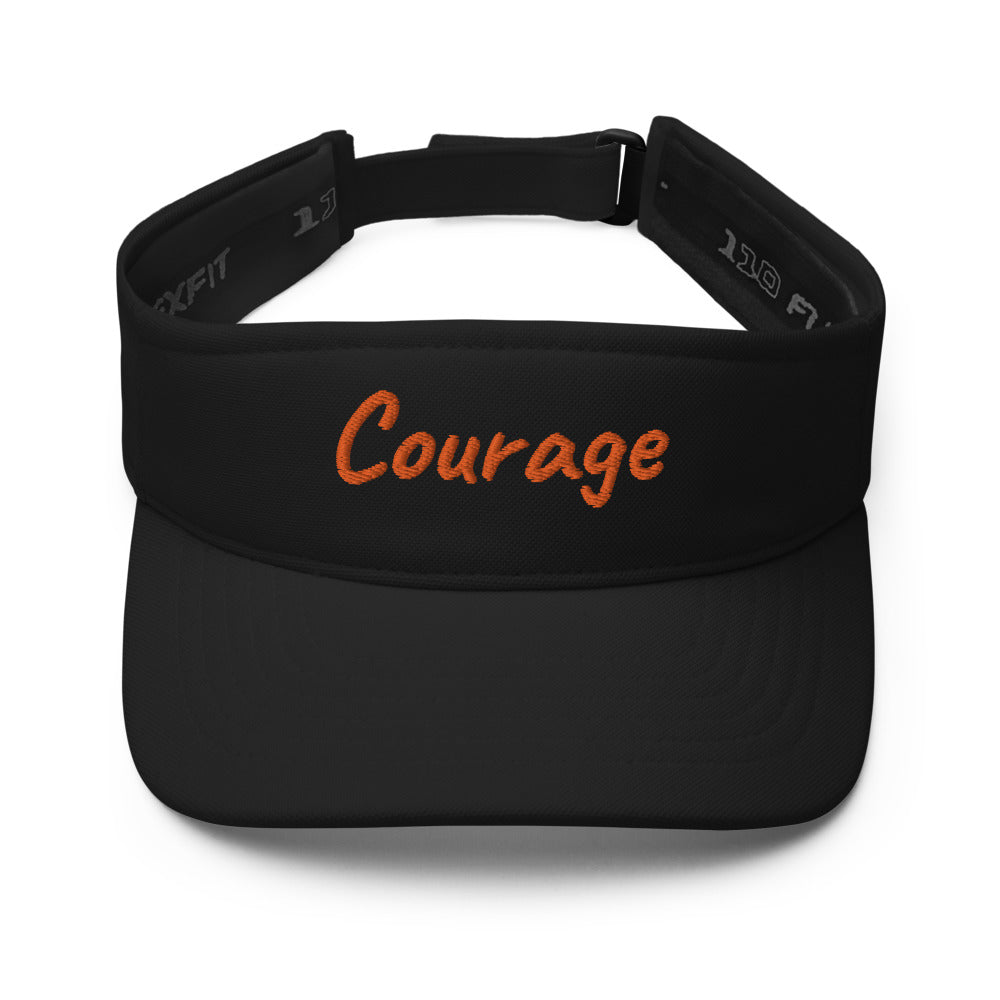 Courage In Amber Embroidery on Visor