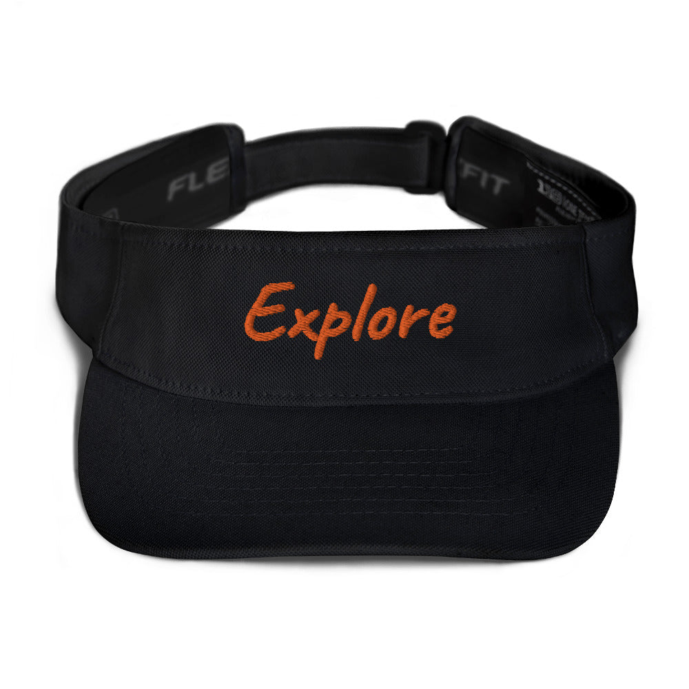 Explore In Amber Embroidery on Visor