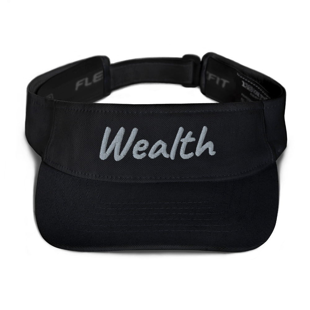 Wealth In Silver Embroidery on Visor