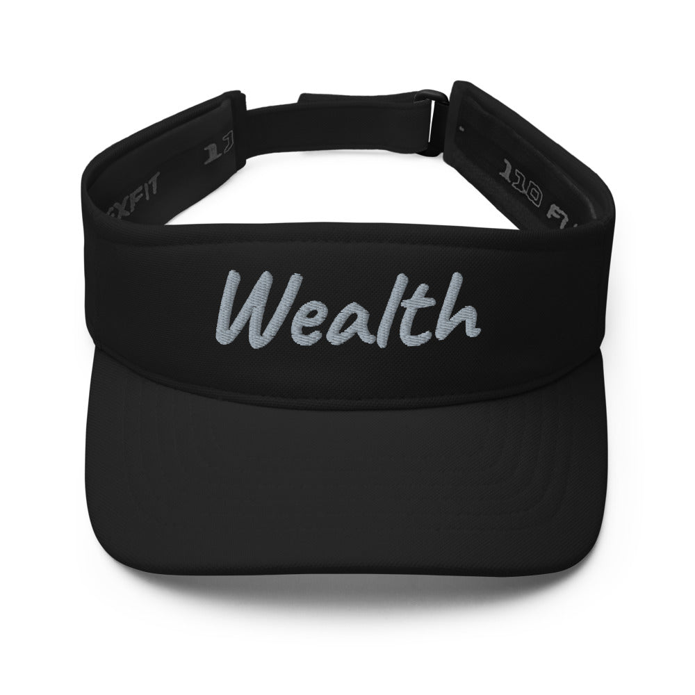 Wealth In Silver Embroidery on Visor