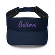 Believe In Amethyst Embroidery on Visor