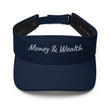 Money & Wealth In Silver Embroidery on Visor