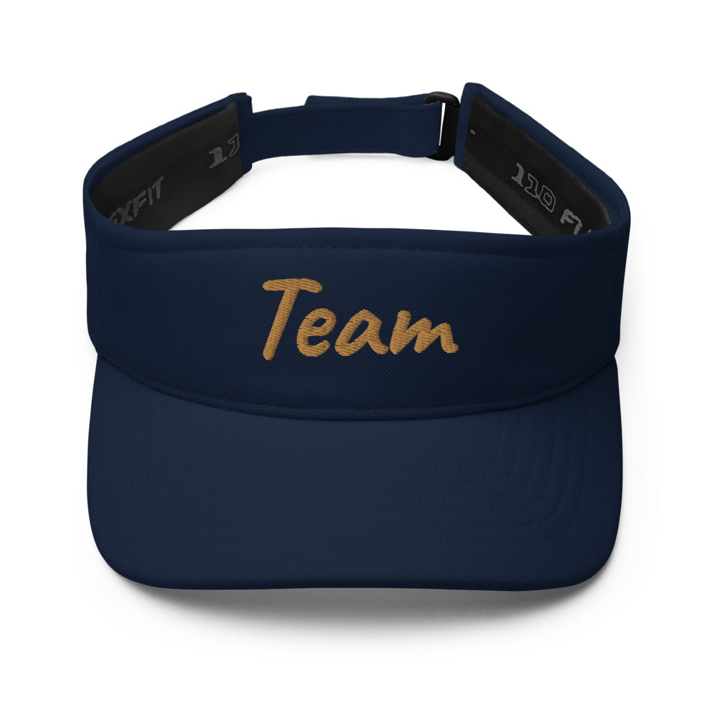 Team In Celluloid Embroidery on Visor