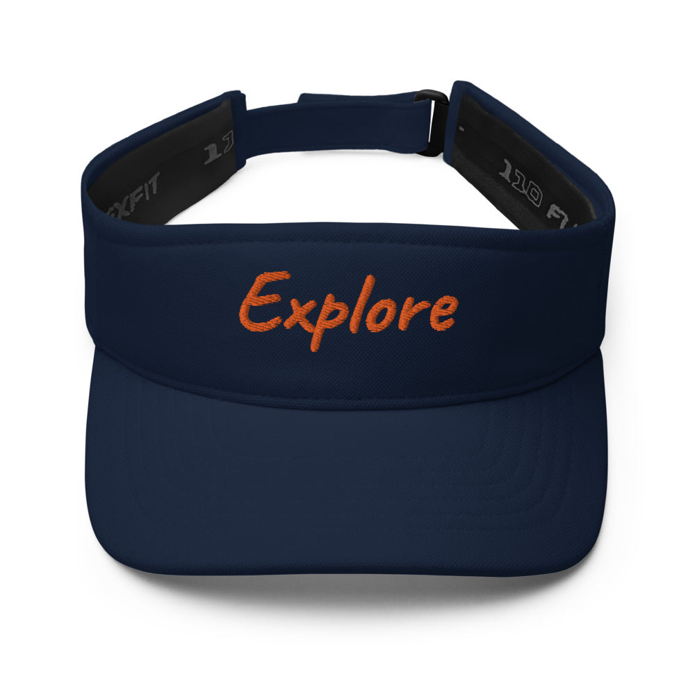 Explore In Amber Embroidery on Visor