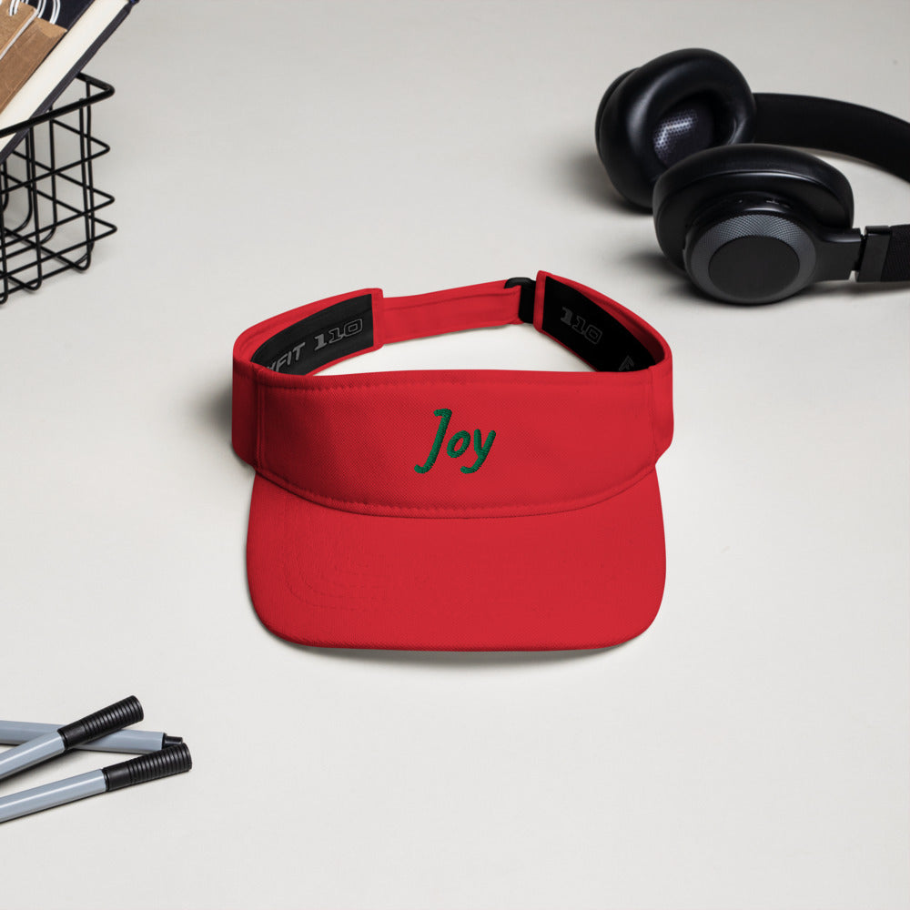 Joy In Emerald Embroidery on Visor