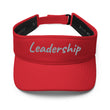 Leadership In Silver Embroidery on Visor