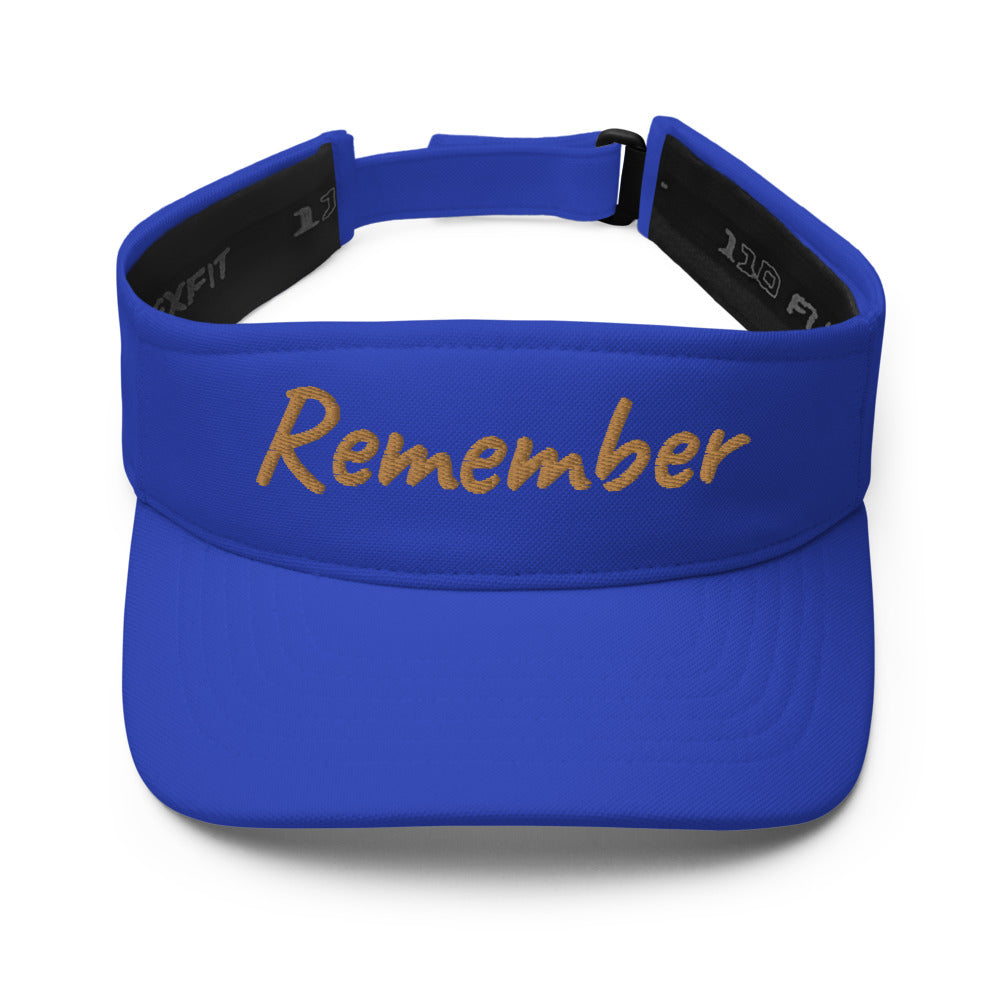 Remember In Celluloid Embroidery on Visor