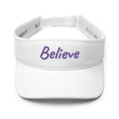 Believe In Amethyst Embroidery on Visor