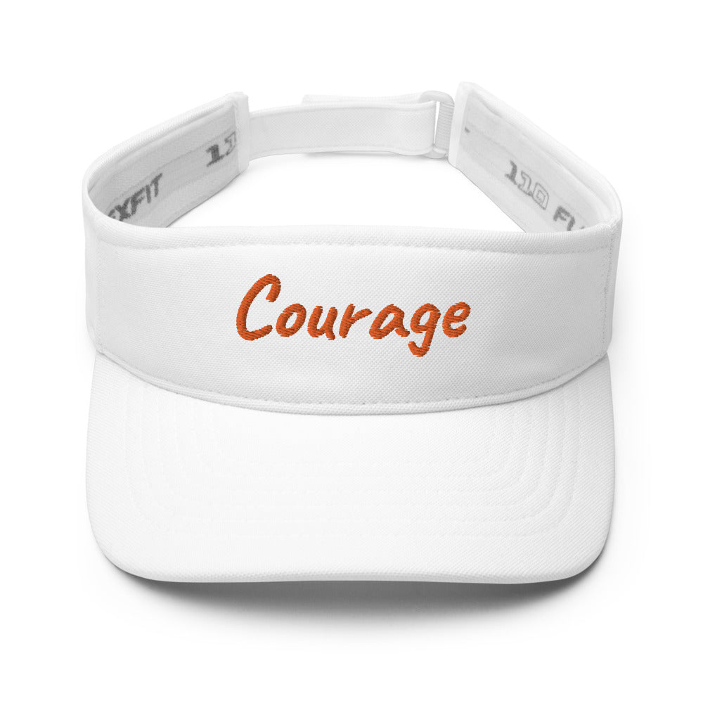 Courage In Amber Embroidery on Visor