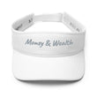 Money & Wealth In Silver Embroidery on Visor