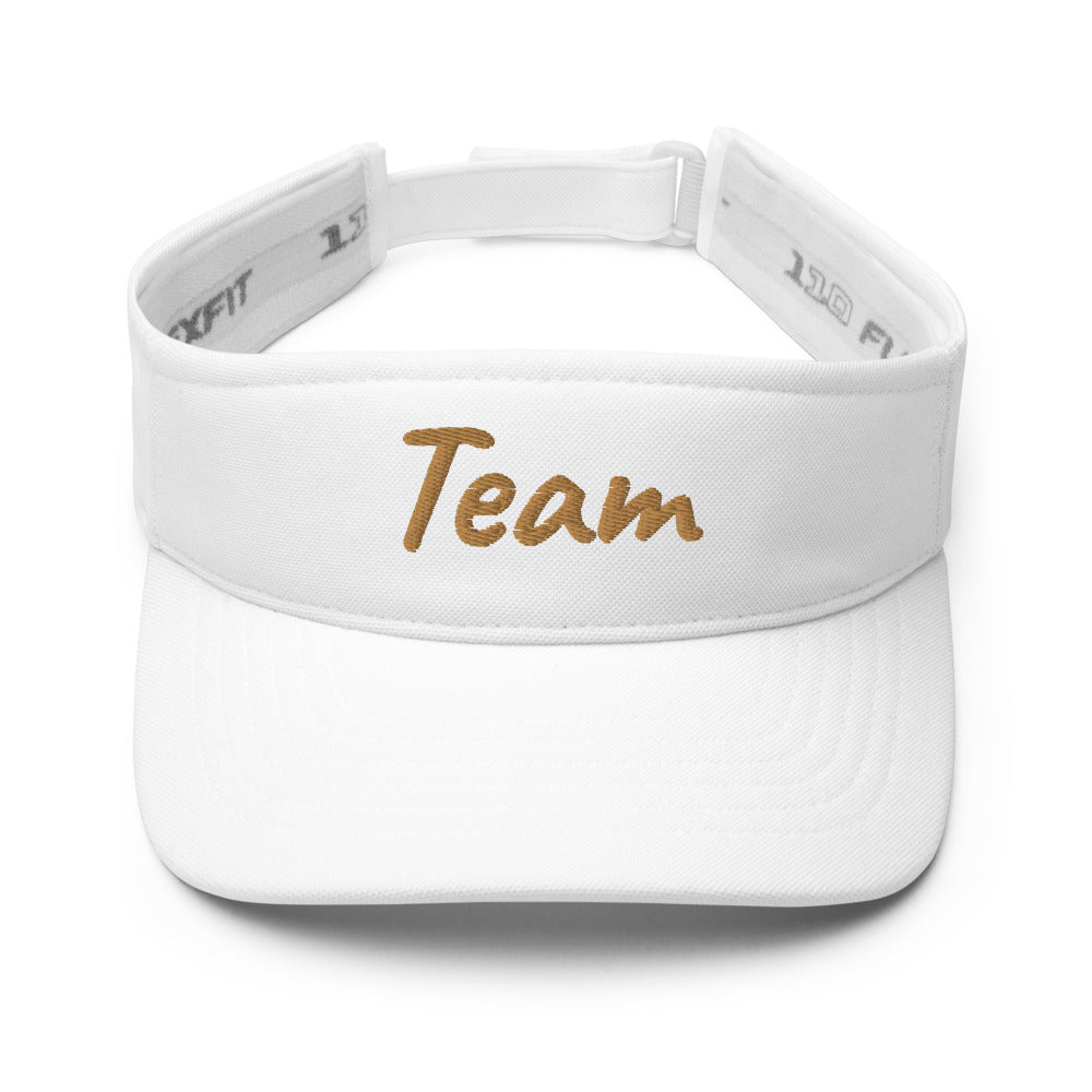 Team In Celluloid Embroidery on Visor