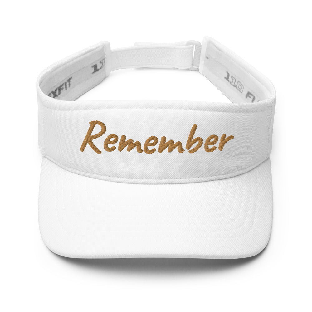 Remember In Celluloid Embroidery on Visor