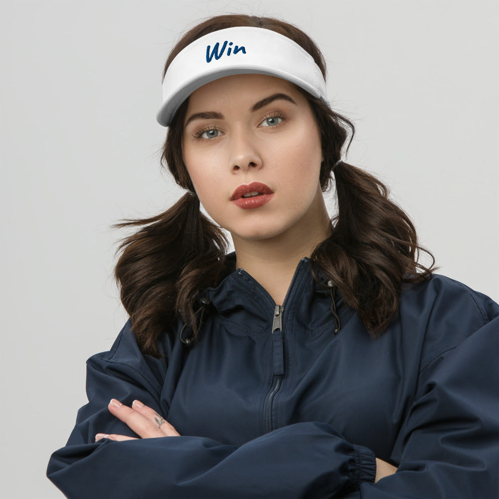 Win In Sapphire Embroidery on Visor