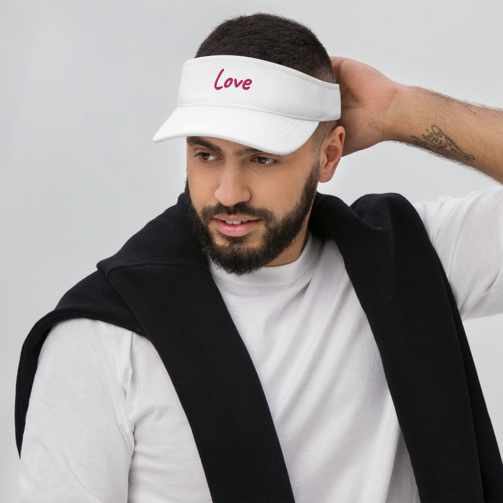 Love In Star Rose Quartz Embroidery on Visor