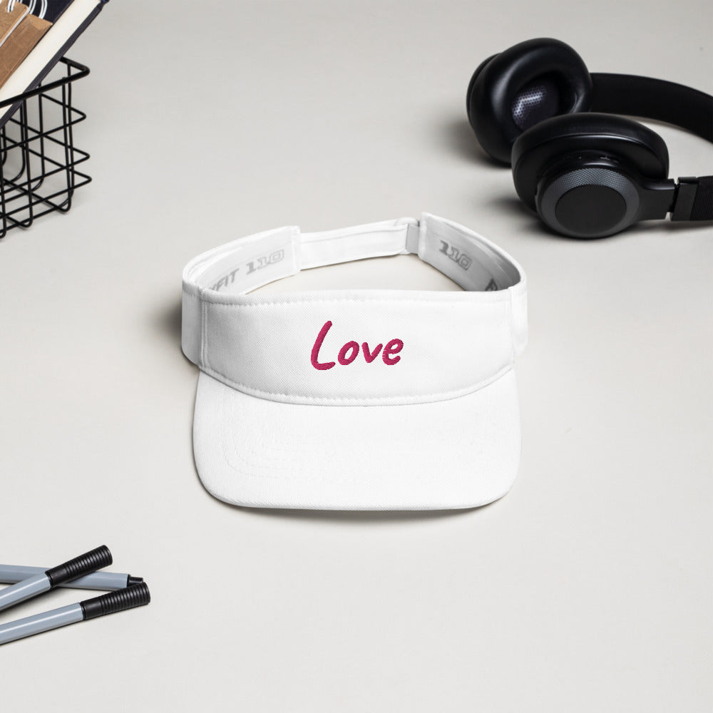 Love In Star Rose Quartz Embroidery on Visor