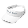 Money & Wealth In Silver Embroidery on Visor