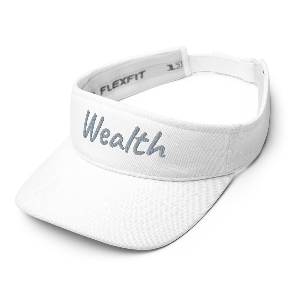 Wealth In Silver Embroidery on Visor