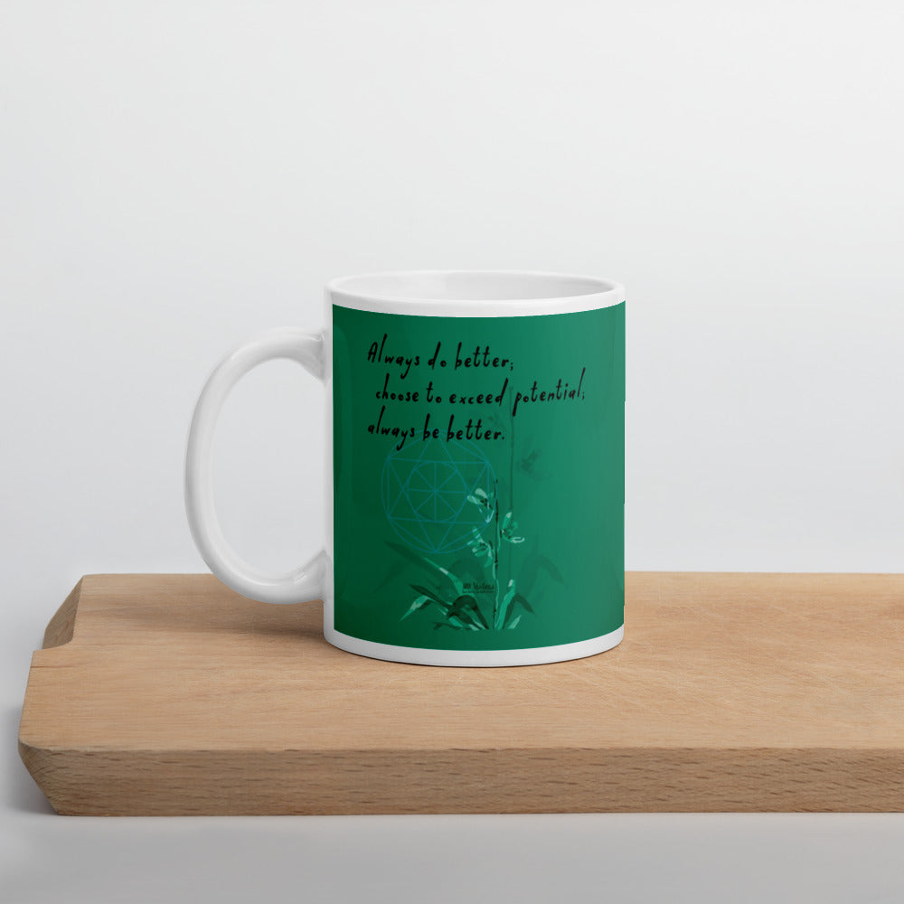 Always Better Haiku With Lilies on Glossy Ceramic Mug