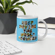 Baby Animals Keep Moving The World Forward In Blue on Glossy Ceramic Mug