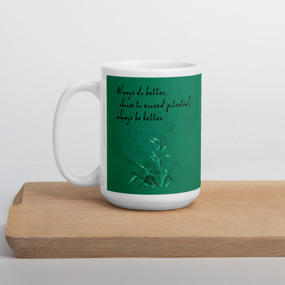 Always Better Haiku With Lilies on Glossy Ceramic Mug