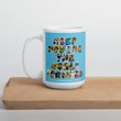 Baby Animals Keep Moving The World Forward In Blue on Glossy Ceramic Mug